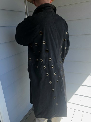 XL Black Duster w/ Grommets Added - Western, Steam Punk, Wasteland, Burning Man