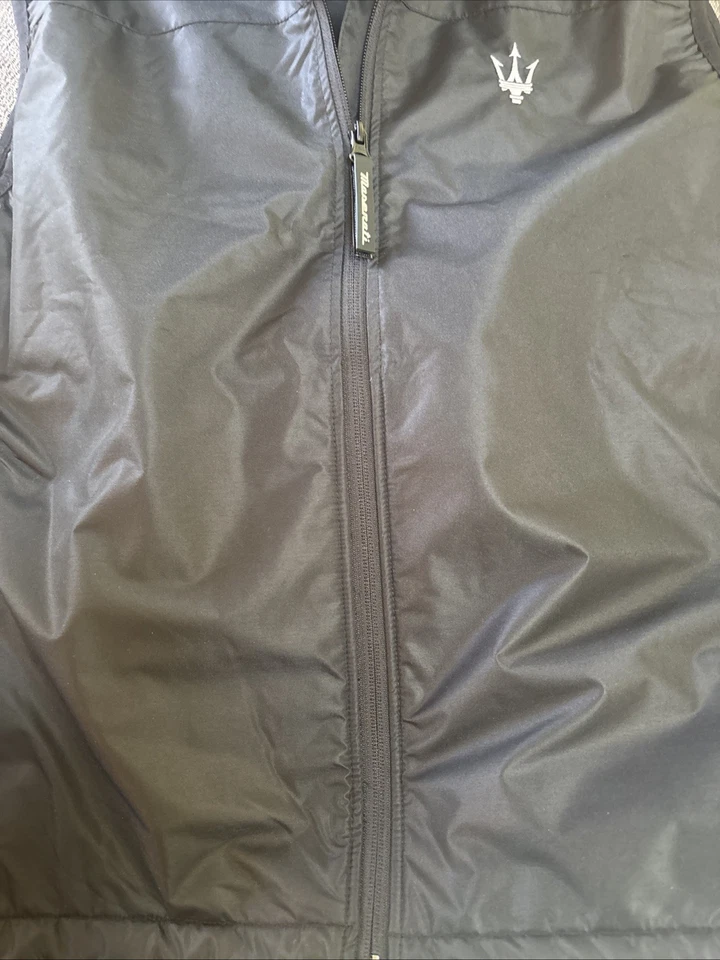 Chaleco Maserati con cremallera para hombre talla mediana negro Foto 4 de 4