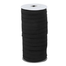 Elastic Bands 3/8 Inch x 50 Yards Stretch Flat Elastic Cord, Black