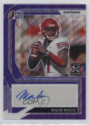 2022 Leaf Pro Set Metal Purple Wave /25 Malik Willis #PA-MW2 Rookie Auto RC