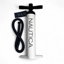 Nautica Dual-Action Hand Pump w/ Gauge | Kayak Raft Mat Inflator | 5 PSI Manual
