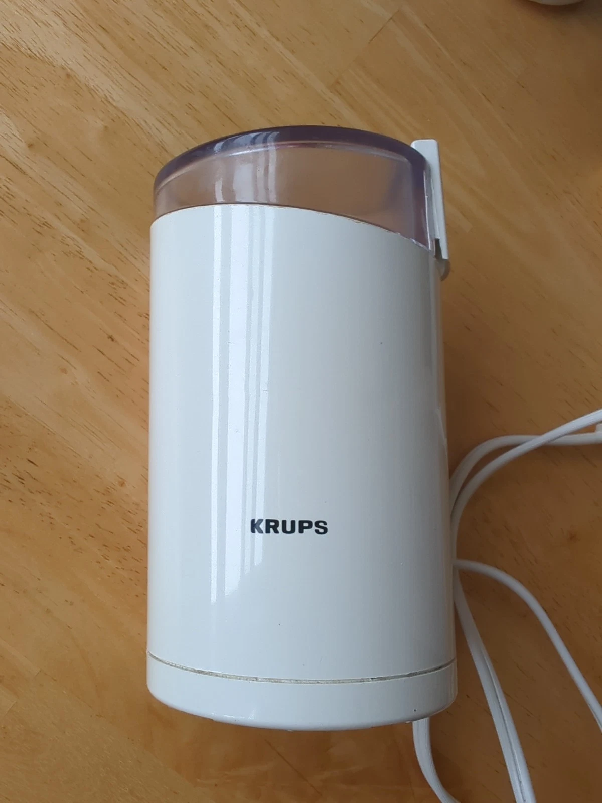 Vintage KRUPS Coffee Spice Grinder Model 203B Color White Culinary Kitchen