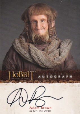Hobbit An Unexpected Journey autograph card A13 Adam Brown   Ori the Dwarf