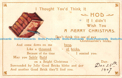 R401666 I Thought You d Think it Hod I didn't Wish You a Merry Christmas 1907