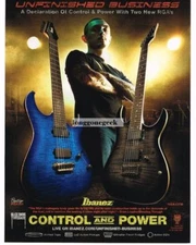 2009 IBANEZ RGA Electric Guitar BRIAN LEPPKE Bleeding Through Vintage Ad 