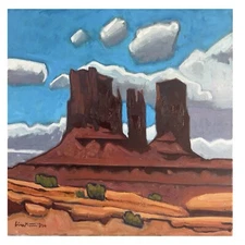 western landscape painting original Signed Liam Dye Monument Valley M Dixon Art