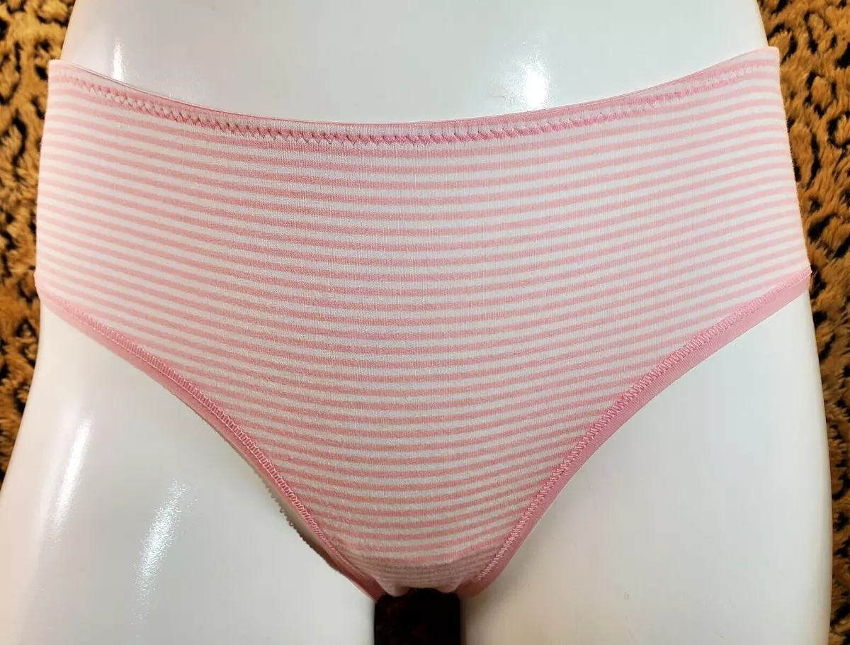 Victoria's Secret Pink & White Striped No Show Cheeky Panty M NWT Sexy