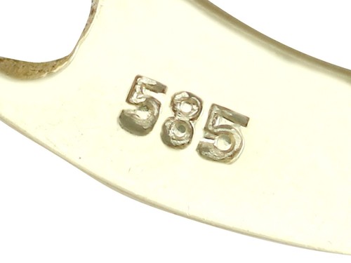 Vintage Mother of Pearl 14Carat Yellow Gold Cufflinks Circa 1960 - Picture 6 of 7