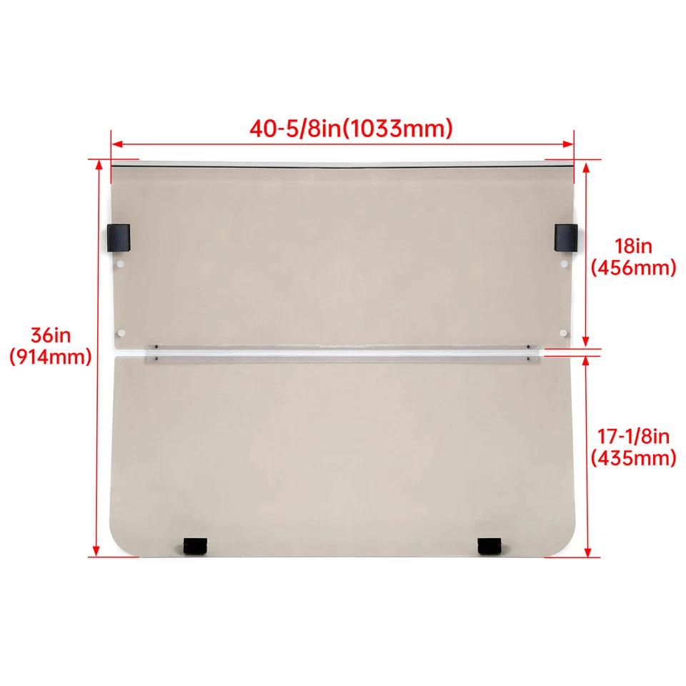 Parabrisas plegable tintado para carro de golf Yamaha G14 G16 G19 1995-03 pieza PC humo Foto 2 de 4