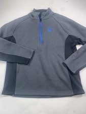 Spyder Sweater Mens Medium Gray 1/4 Zip Pullover Long Sleeve Outdoor