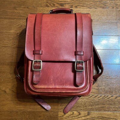 Japanese Style Randoseru Backpack For Kids - PU Leather School Bag With Rain Cover (Brown Red) - View #2