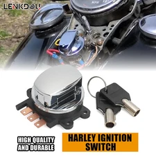 1X Ignition Key Switch w/ Key For Harley FLST FXST Heritage Softail Fat Boy Dyna