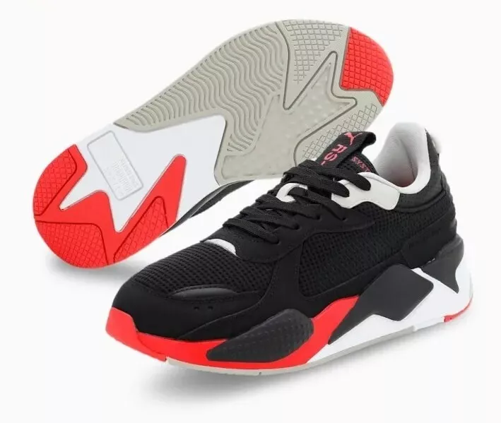 Bocadillo Cerebro tonto 🔥Puma RS-X road 386885 01 men&#039;s running shoes black/red | eBay