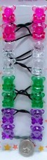 Green pink bear ball bead hair tie Knocker girl Scrunchie Ball Ponytail Holder