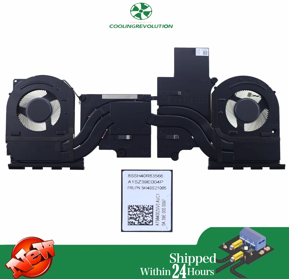 Laptop CPU GPU Heat sink Fan for LENOVO LOQ 15IAX9I 83FQ 5H40S21005 - Image 2 of 2