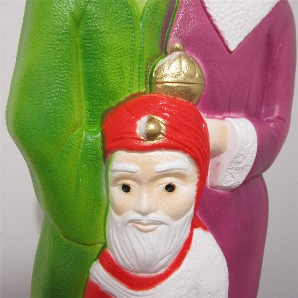 40" Vintage Rare Featherstone Blow Mold Nativity Christmas Decoration