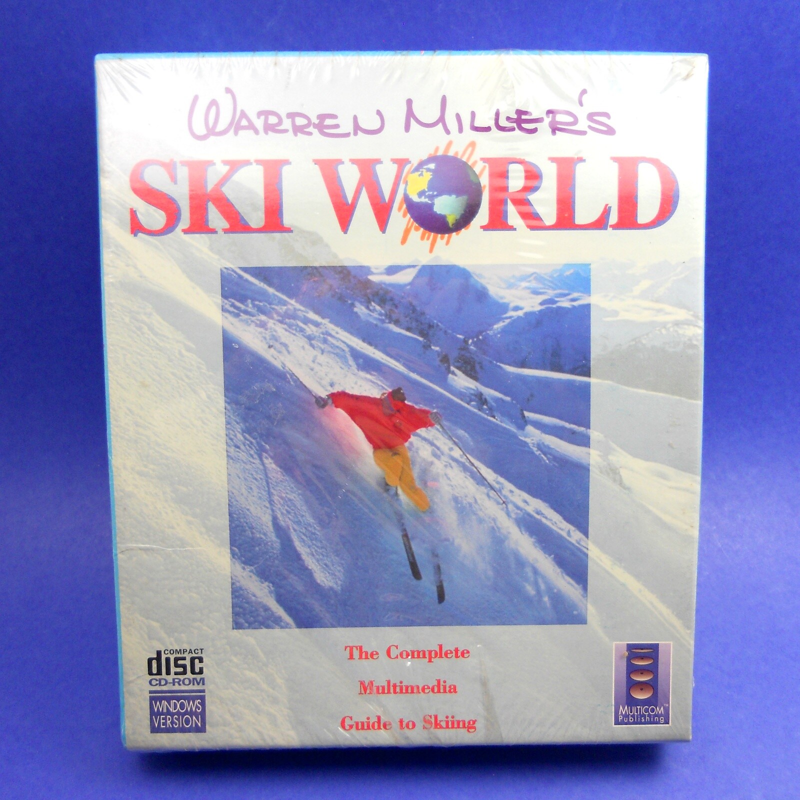 CD-Rom Windows Version Warren Miller's Ski World Guide to Skiing Sealed 1995