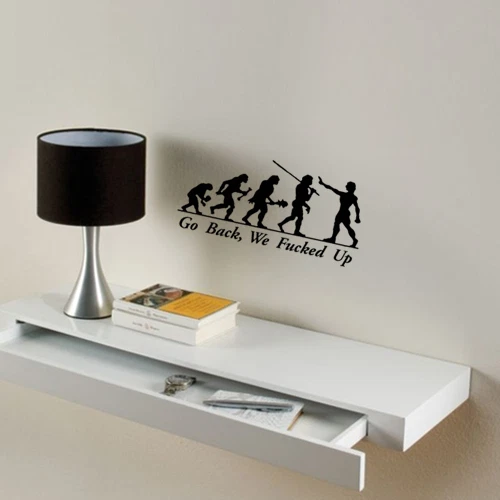 Go Back We F※cked Up Vinyl Decal Sticker for Macbook Air Pro Laptop Car Window - Image 3 of 4