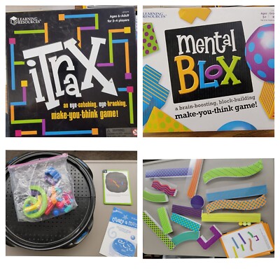Learning Resources STEM Games Create A Maze Mental Blox ITrax Magnetic Marble 