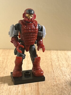 HALO CONSTRUX MEGA BLOKS * UNSC RED MARINE * MINI FIGURE WARRIOR SERIES 