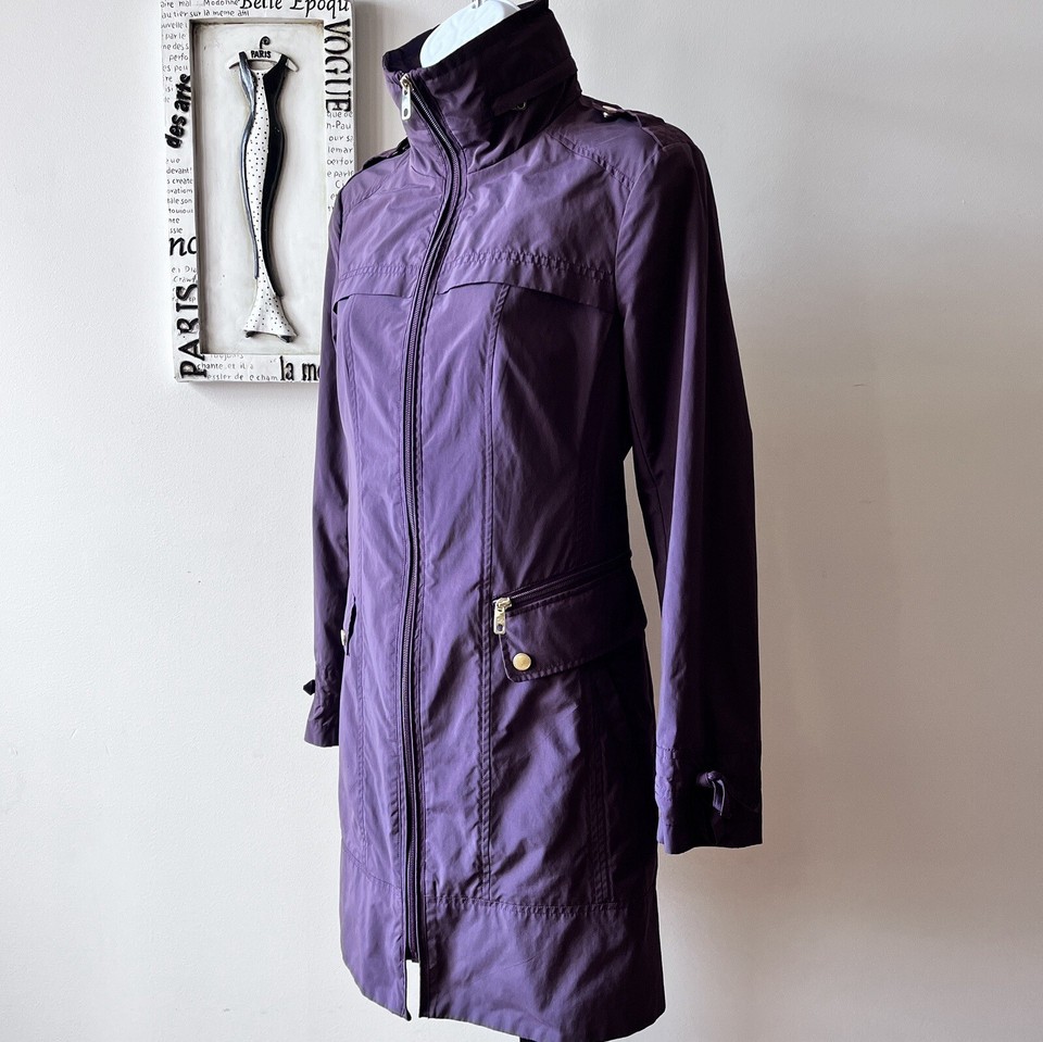 Cole Haan Signature Eggplant Women’s Raincoat Jacket Size XS eBay