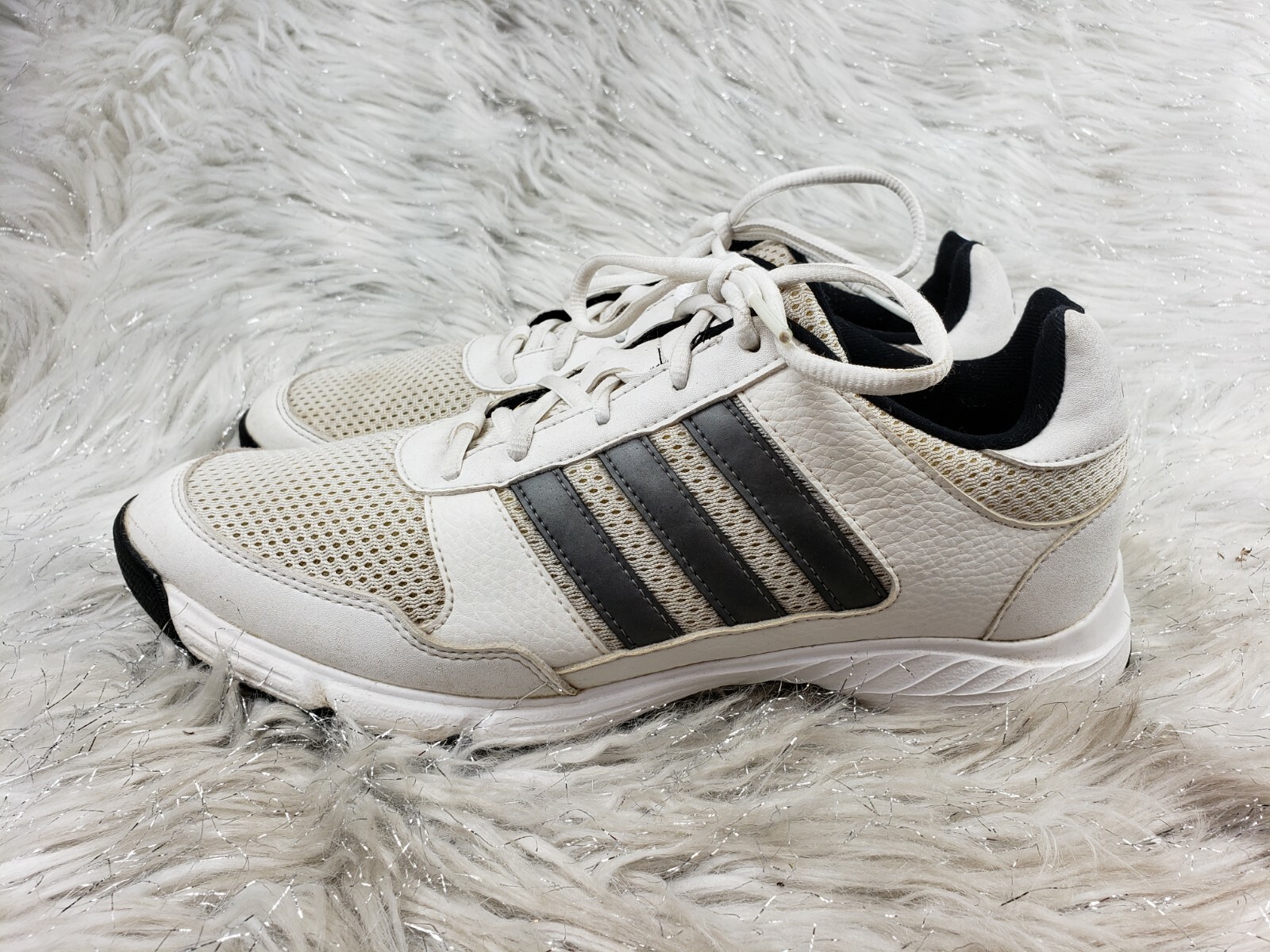 Adidas Men's White Golf Shoes Size 8.5 Spiked Cleats Style F33549-image