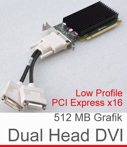 GRAFIKKARTE VGA DUAL HEAD 512MB NVIDIA QUADRO NVS 300LOW PROFILE PCI-E G14+2K - Bild 1 von 1