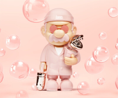 Fools Paradise Super Professinal Bubble Pink Mini Limited Collectibles Statue