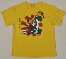 VTG Nintendo Super Mario Yoshi Yellow Large T-Shirt Japanese Graphic Y2K 2009