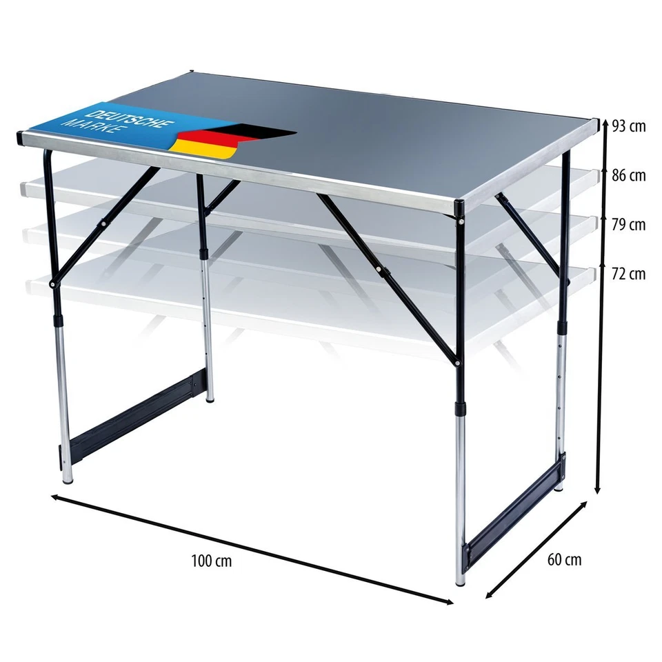 Multifunktionstisch Campingtisch Klapptisch Beistelltisch klappbar (1 Stück) - Bild 4 von 4