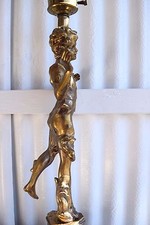 Vintage Cast Metal Art Noveau Lamp