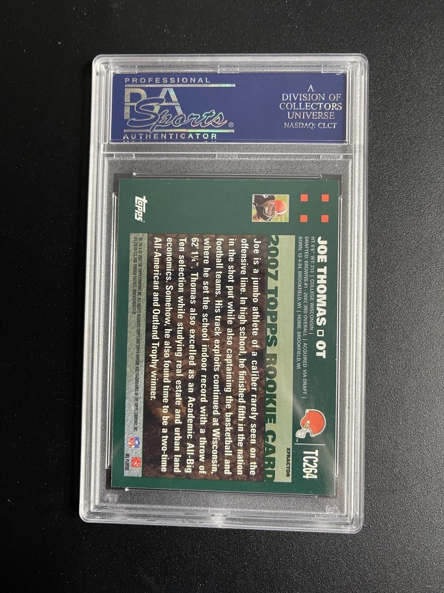 Joe Thomas 2007 Topps Chrome #TC264 XFractor NFL HOF RC