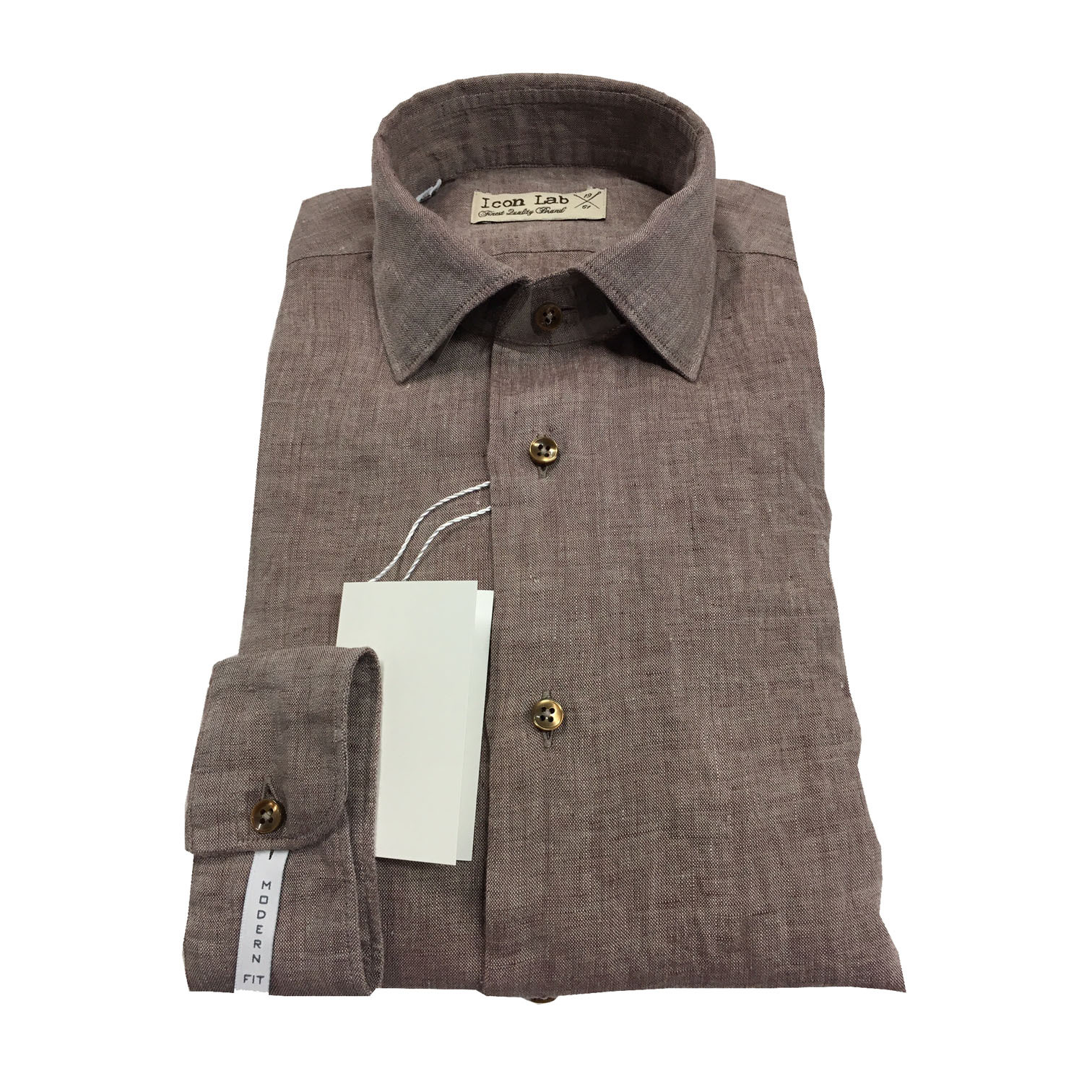 ICON LAB, 1961, Херренхемд, Дункельбраун, Гевашен Хюльле Ланг, 100% Прозрачное платье.