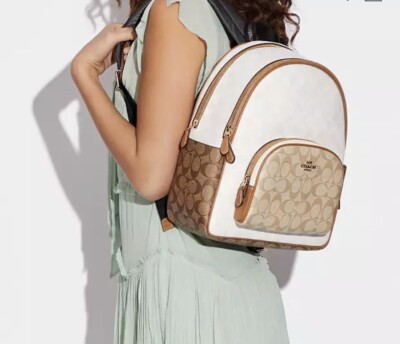 Coach ロゴ入りバックパック CA439 Coach Court Women's Backpack - Chalk White (CA439) for sale online