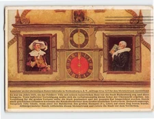Postcard Kunstuhr, Mistertrunk darstellend, Rothenburg ob der Tauber, Germany