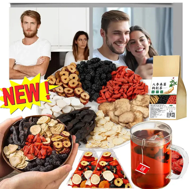 Té de ginseng morera níspero, té de riñón, té de hígado, salud renal para hombres y mujeres Foto 2 de 4