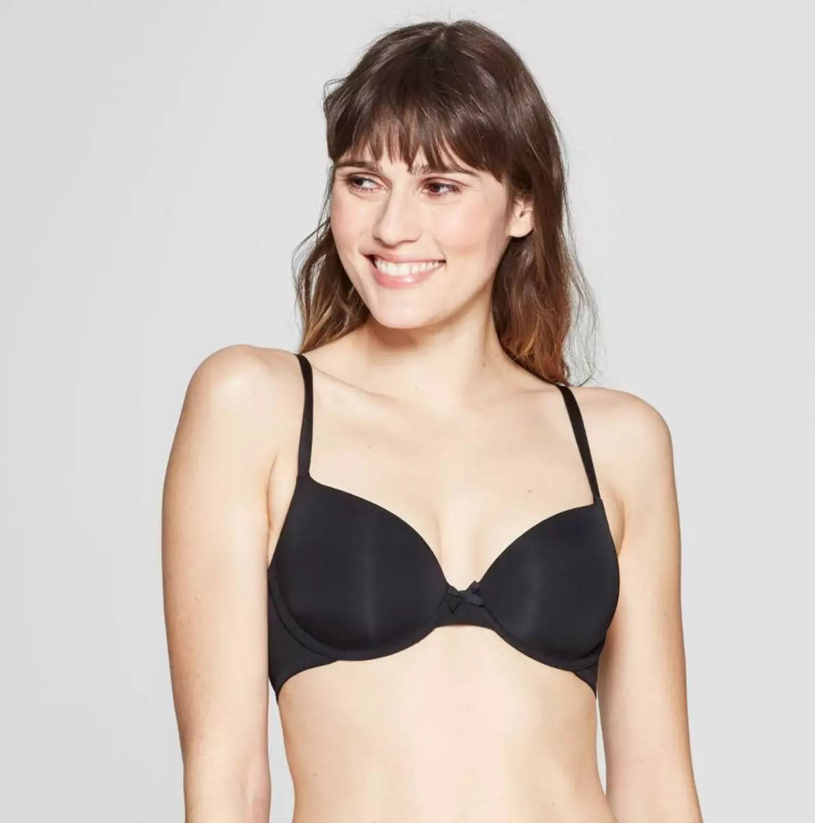 Women's Everyday Lightly Lined Demi T-Shirt Bra - Auden, Black