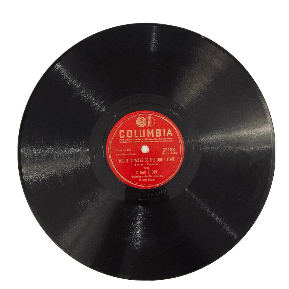10" 78 RPM, Dinah Shore – You'll Always Be The One I Love / For Sentimental Reas - Image 2 of 4
