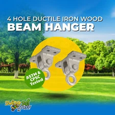 Swing Set Stuff Inc. 4 Hole Ductile Iron Wood Beam Swing Hangers 0385