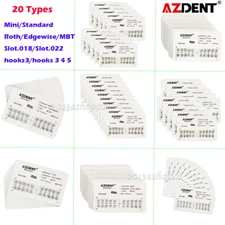 AZDENT Dental Orthodontics Bracket Brace Mini/Standard Roth.018/.022 Hooks 345/3