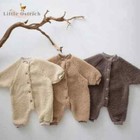 Newborn Baby Girl Boy Lambswool Jumpsuit Toddler Child Outwear Baby Clothes