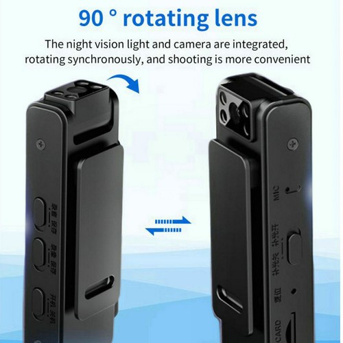 Mini HD 1080P Noise Reduction Camera Portable Wearable Night Vision Recorder NEW - Picture 6 of 14