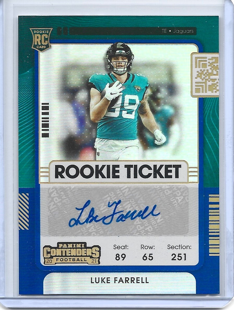 Luke Farrell Panini Contenders #213 Autograph-Super Bowl 1/1