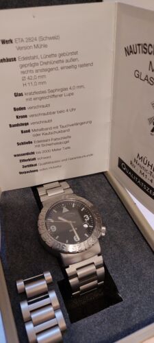 Nautische Instrumente Mühle Glashütte/SA. Nautic-Timer Taucher Armbanduhr ! - Bild 2 von 16