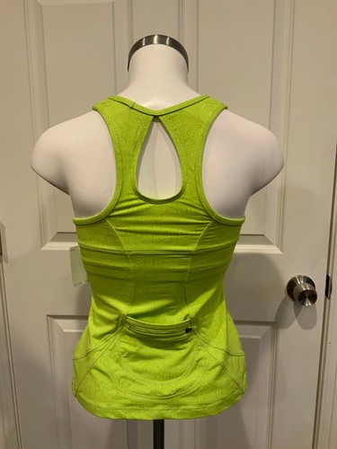 Athleta Light Green Paisley Print Racerback Athletic Tank Top, Size XS - Picture 6 of 11