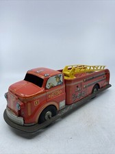Vintage 1940s Marx Tin Litho VFD Fire Dept Friction Ladder Truck