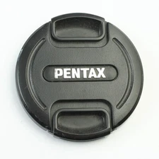Pentax 62mm - Black/Silver Plastic Snap-On Front Lens Cap - Genuine