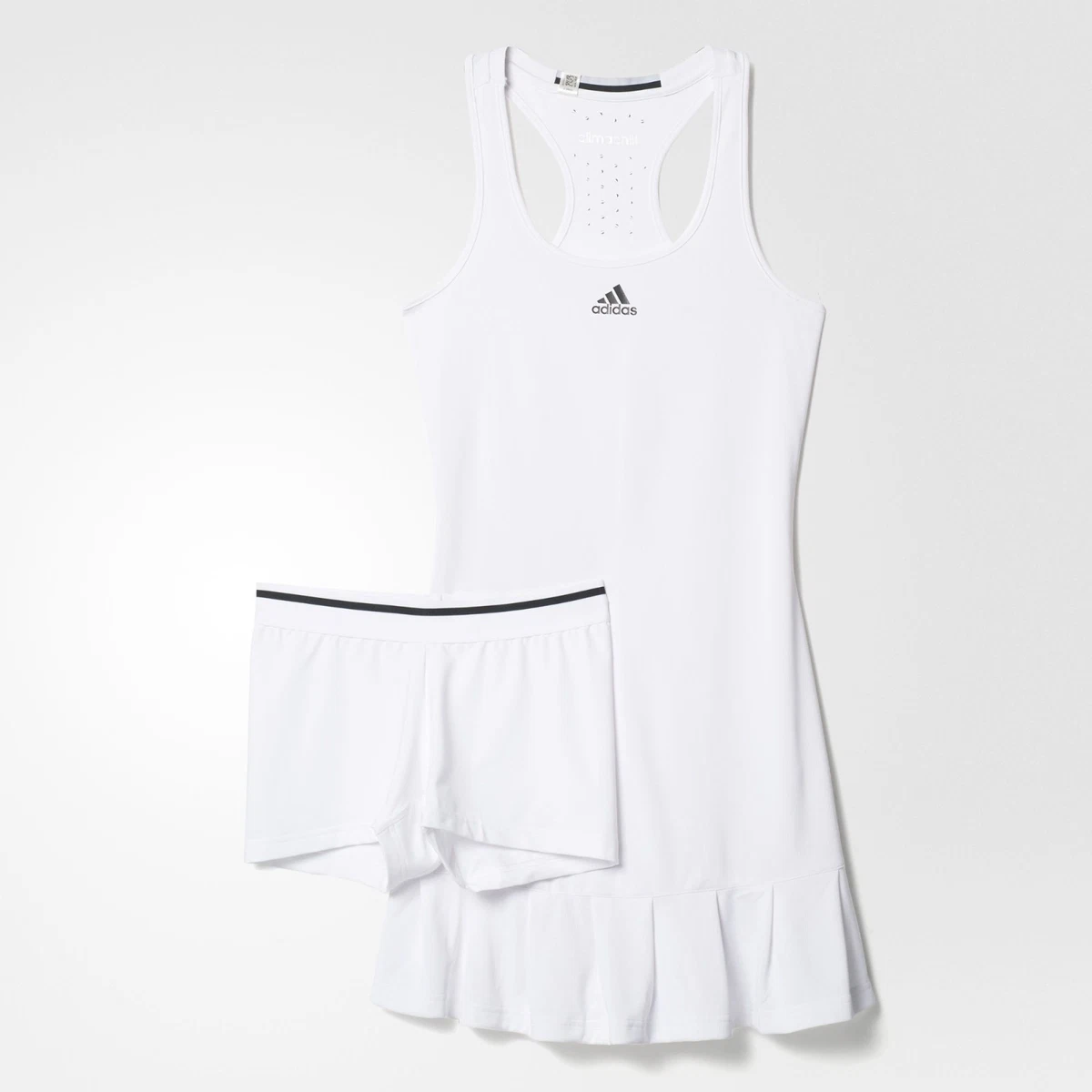 Adidas UNCONTROL CLIMACHILL DRESS SET Tennis Skirt Shirt SHORT Tight Womens sz L