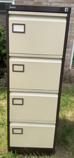 Silverline Metal 4 Drawer Filing Cabinet. Lockable with key.