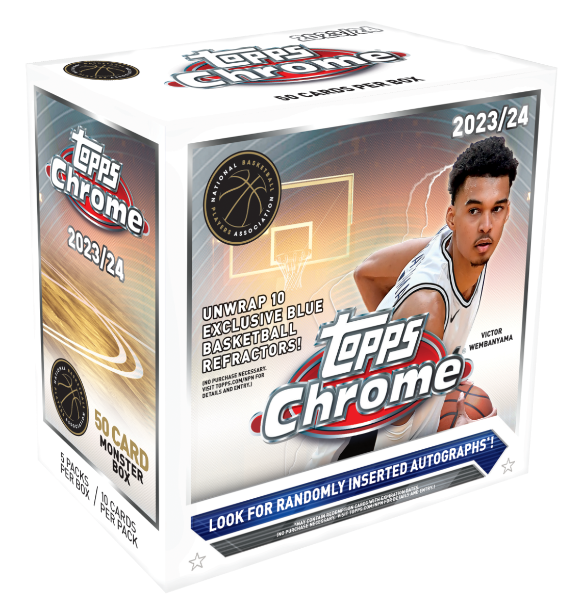 2023-24 Topps Chrome Basketball MEGA MONSTER BOX (50 Cards) Brand